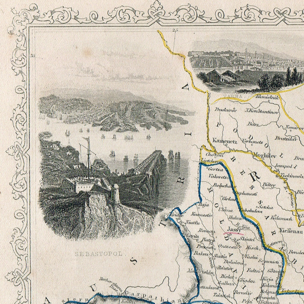 Черное море: Россия, Крым, Турция, Кавказ, антикварная с гравюрами, 1860 г. Военные, силовики черное море: россия, крым, турция, кавказ, антикварная с гравюрами, 1860 г.