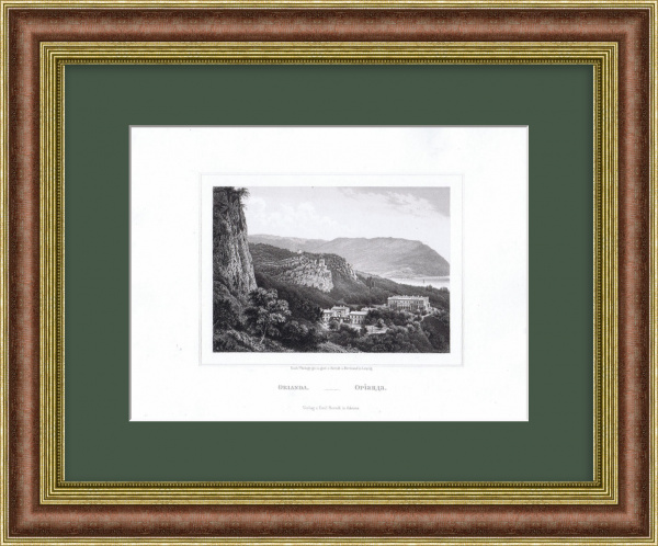 Ореанда, Крым. Старинная гравюра Ореанда, Крым. Старинная гравюра