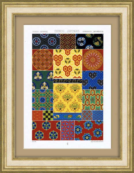 Китайский и японский национальный орнамент. Хромолитография 19 века