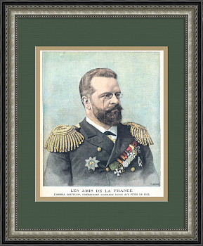 Русский адмирал, командующий Черноморским флотом Скрыдлов Н.И. Старинная литография Русский адмирал, командующий Черноморским флотом Скрыдлов Н.И. Старинная литография
