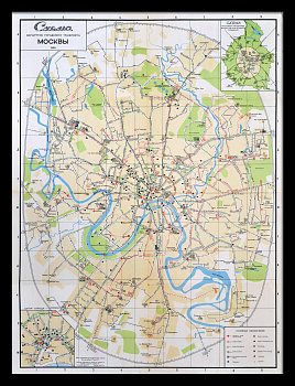 Схема маршрутов городского транспорта Москвы 1964 года