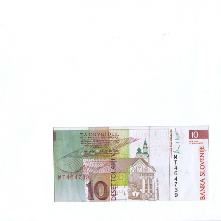 словения: купюра, конверт, марки со спец. гашением. коллекционный выпуск