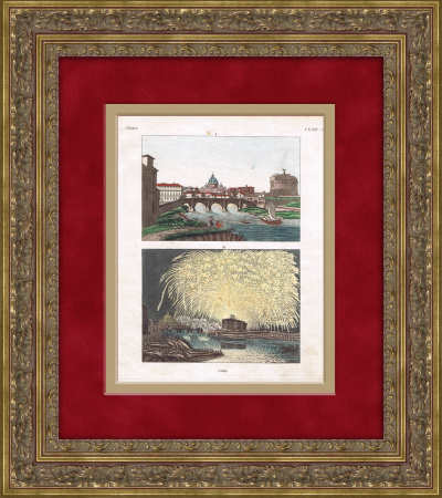 праздничный салют в замке святого ангела, рим 1827 год