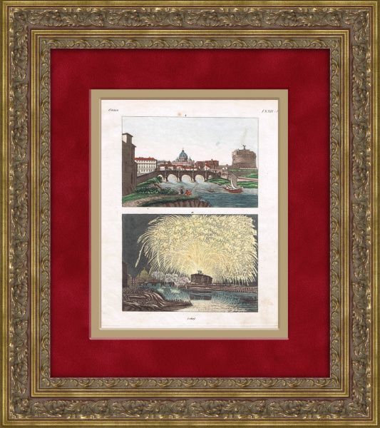 праздничный салют в замке святого ангела, рим 1827 год