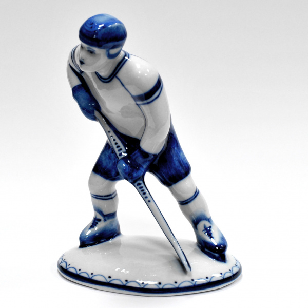Хоккеист. Фарфоровая статуэтка, Гжель Новые поступления хоккеист. фарфоровая статуэтка, гжель