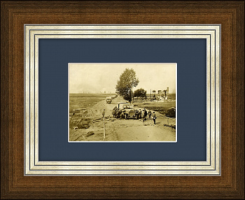 Немецкая автоколонна "Застряли в России 1914", архивная фотография
