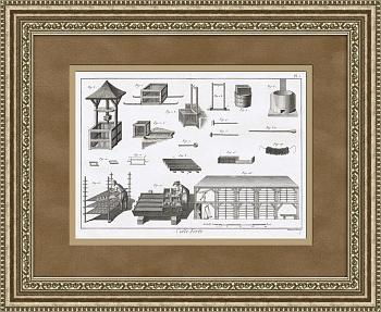 Приготовление столярного клея. Старинная гравюра, 1770-е гг.