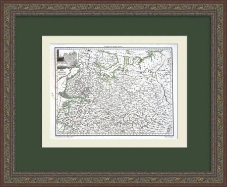 Северо-запад России, подробная антикварная карта от 1812 г.