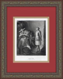 Жанна д’Арк, Орлеанская дева. Антикварная литография