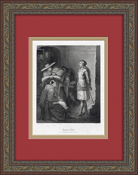 Жанна д’Арк, Орлеанская дева. Антикварная литография