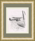 Двухместный разведчик (самолет-биплан), литография 1934 года