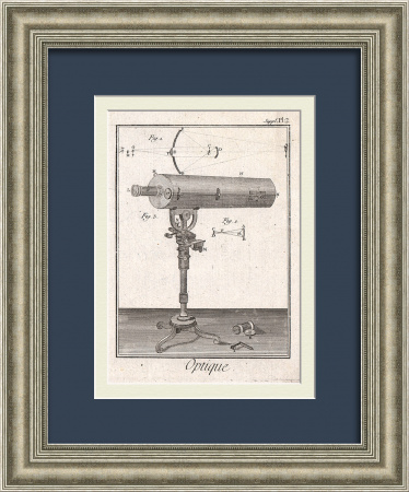 Астрономия: телескоп Грегори. Уникальная, старинная гравюра 18 века