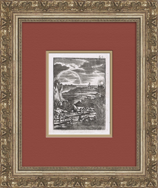 Небесная радуга, гравюра на меди от 1700 года Небесная радуга, гравюра на меди от 1700 года