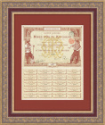 Добыча золота на Урале, акция 1897 года на 1 млн франков, полный купонный лист