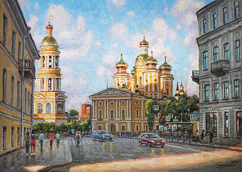 Собор, освещенный солнцем. Санкт-Петербург, Загородный проспект