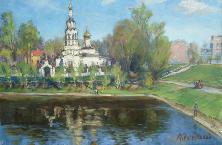Храм Ильи Пророка в Черкизове. Холст, масло