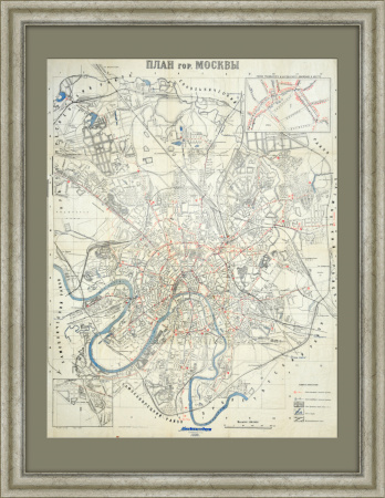 План Москвы 1930 года, в раме