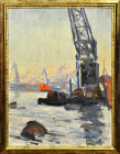 "Вечер в порту", картина В.В. Кучеренко