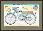 Мотоцикл "Минск". Плакат СССР, большой формат