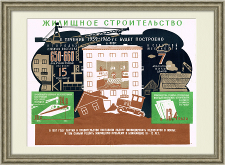 Жилищное строительство СССР. Советский плакат