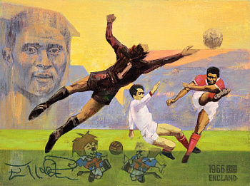 Эйсебио и Ли Чан Мюн, футбол. Современная живопись