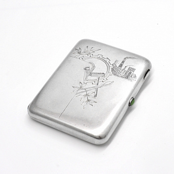 Индустриализация в СССР. Уникальный, старинный портсигар Индустриализация в СССР. Уникальный, старинный портсигар