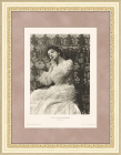 Старинная меццо-тинто гравюра, актриса Вера Комиссаржевская, 1915 г.