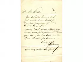 Александр Дюма-отец, рукописное письмо с автографом