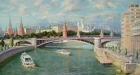 Вид на Кремль с Патриаршего моста. Живопись А. Ковалевского