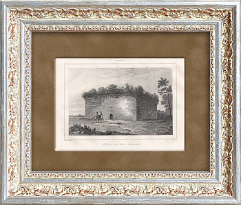 Гробница в Касимовском ханстве (Рязанская область). Антикварная гравюра Гробница в Касимовском ханстве (Рязанская область). Антикварная гравюра