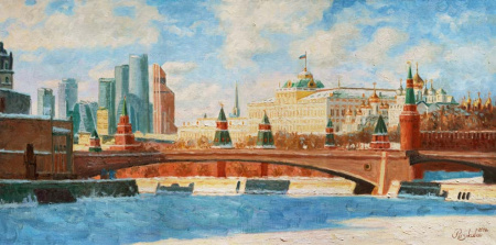 Вид на Большой Кремлевский дворец. Современная живопись