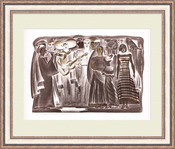 Дружба народов - эту песню запевает молодежь, авторская литография