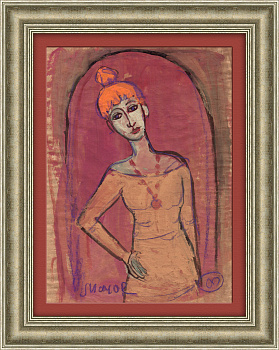 Портрет дамы в желтом. Авторская графика