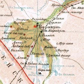 Бухарский округ Узбекской ССР, старинная карта, 1927 г.