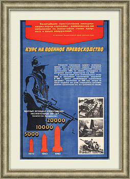 Холодная война: курс на военное превосходство США. Советский плакат
