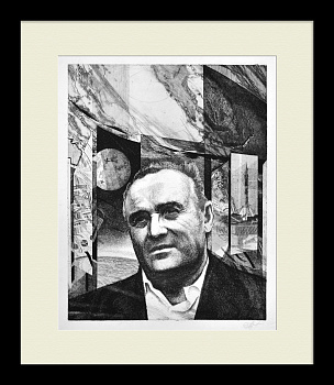 Освоение космоса в СССР. Королёв С.П. Редкий, авторский офорт