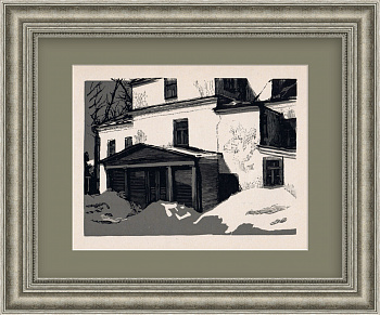 Долгоруковская улица, дворик Скорбященского монастыря. Гравюра Ивана Павлова Долгоруковская улица, дворик Скорбященского монастыря. Гравюра Ивана Павлова