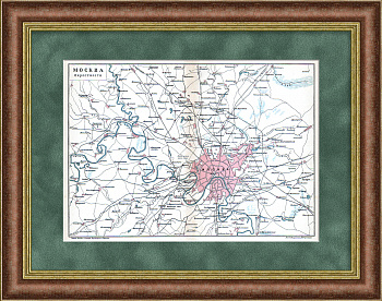 Москва и Московская область. Старинный план 1909 года Москва и Московская область. Старинный план 1909 года