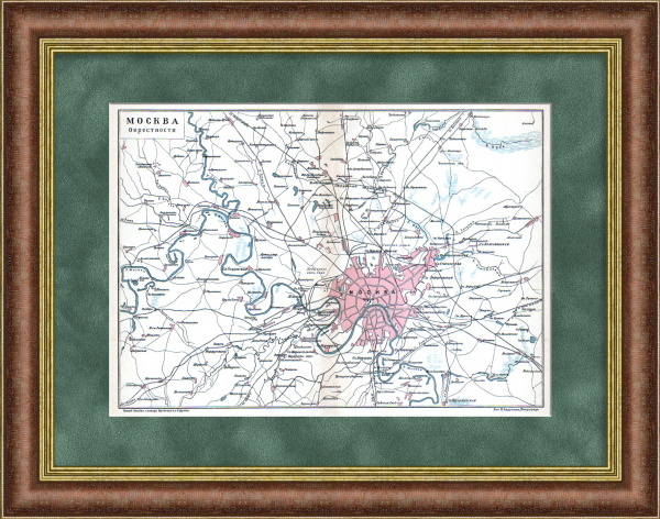 Москва и Московская область. Старинный план 1909 года Москва и Московская область. Старинный план 1909 года