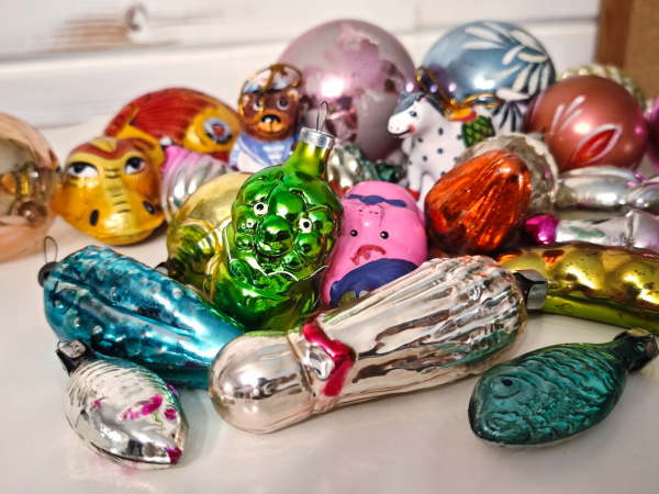 Большой набор советских новогодних игрушек  подарки на Новый год 2024 большой набор советских новогодних игрушек