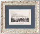 Вид на армянский район Пера в Константинополе. Старинная гравюра 19 века