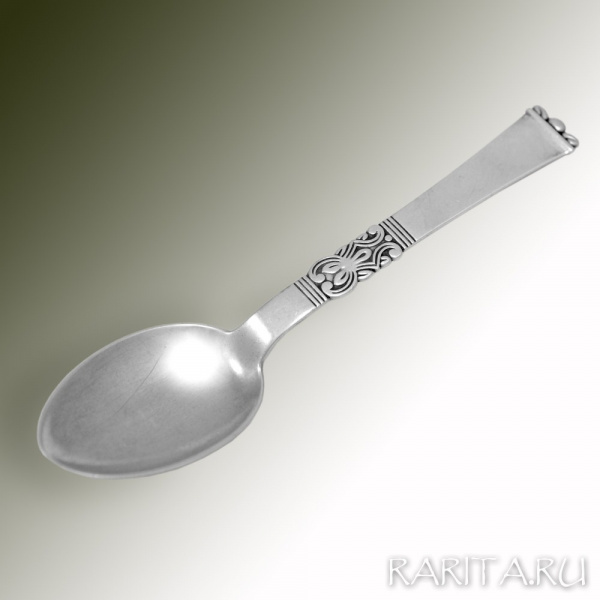 Датская десертная/сервировочная серебряная ложка, винтаж