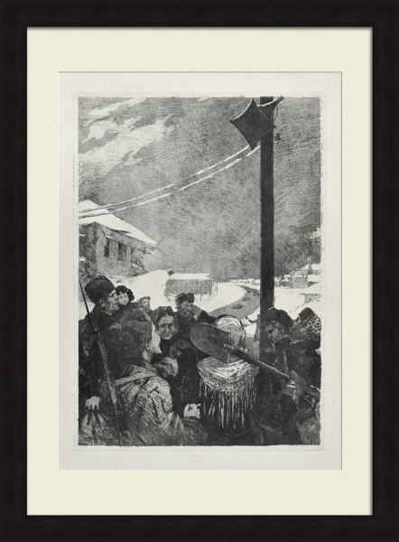 Радиовещание. Старинная, редкая гравюра