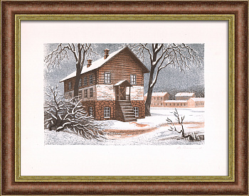 Выборгская сторона Санкт-Петербурга: трактир на улице Карбышева. Советская автолитография