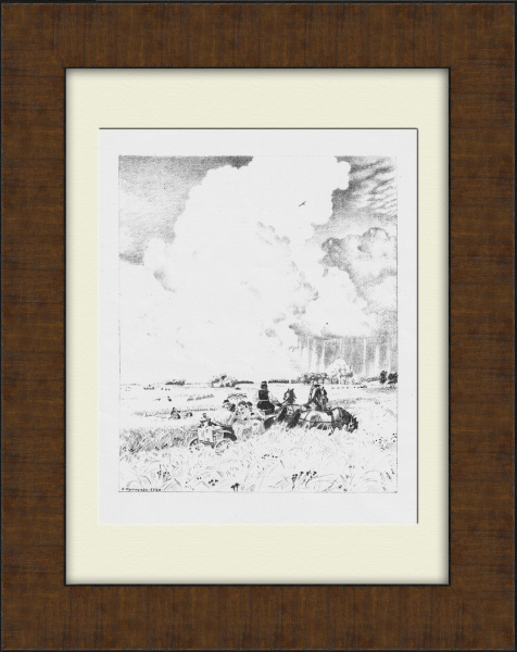 Лето. Автолитография Б.М. Кустодиева, 1921 год, раритет! Лето. Автолитография Б.М. Кустодиева, 1921 год, раритет!