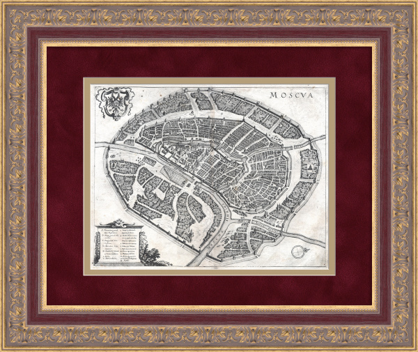 Старая Москва. Редкий план города 17 века Старая Москва. Редкий план города 17 века