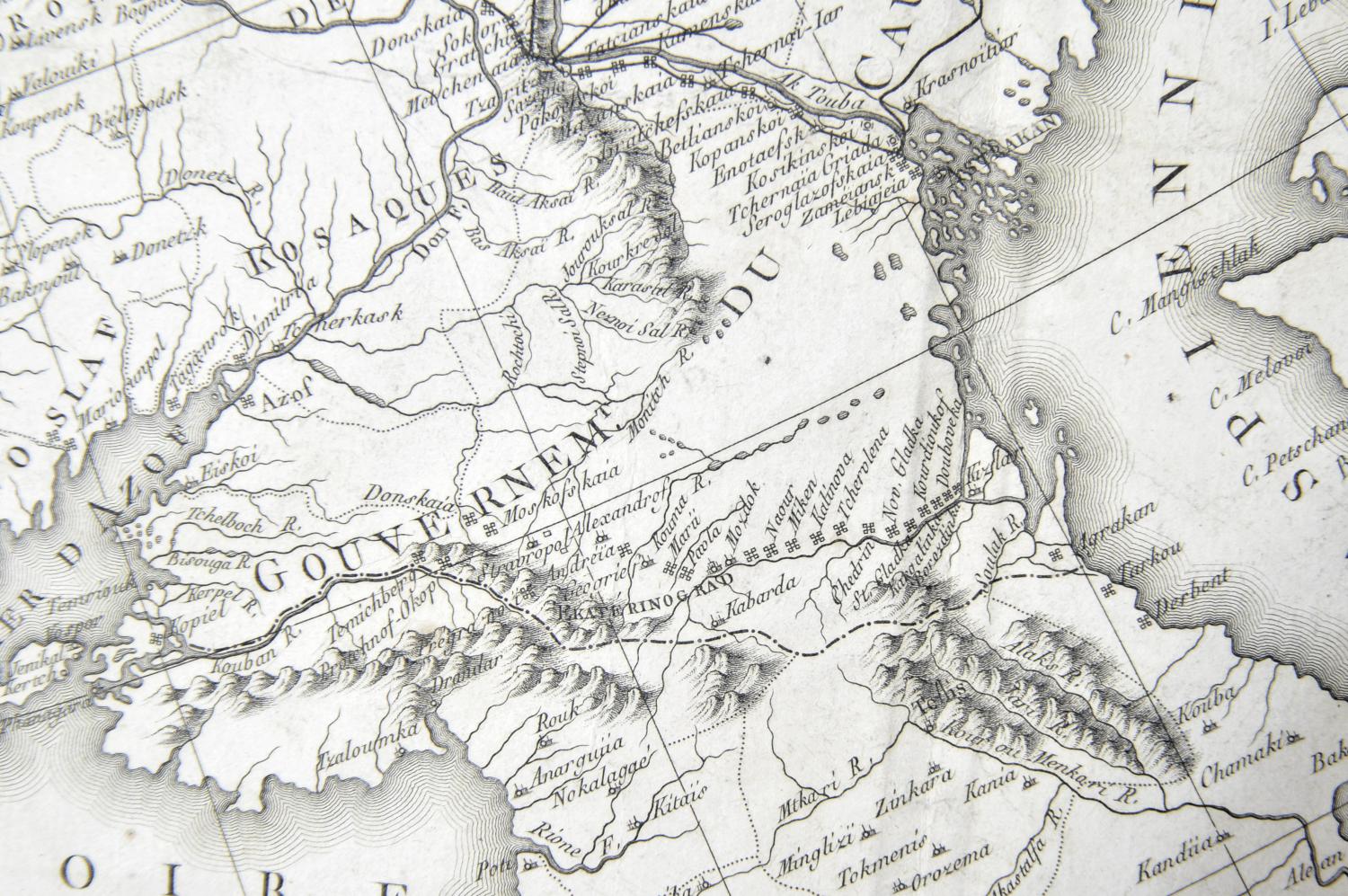 Карта российской империи 1745 года на основе результатов великой северной экспедиции