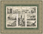 Виды Южного Тироля, старинная гравюра, 1863 г.