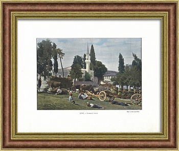 Отдых турецких извозчиков. Старинная, редкая фототипия