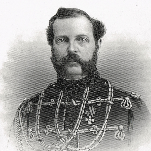 император александр ii, cтаринная гравюра, 1866 г.